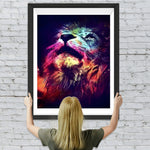 Löwe und Sternenhimmel Diamond Painting