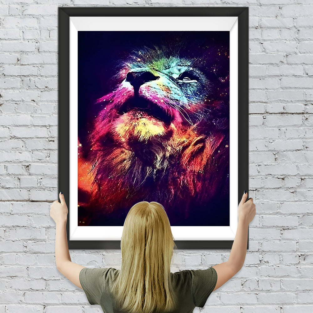 Löwe und Sternenhimmel Diamond Painting