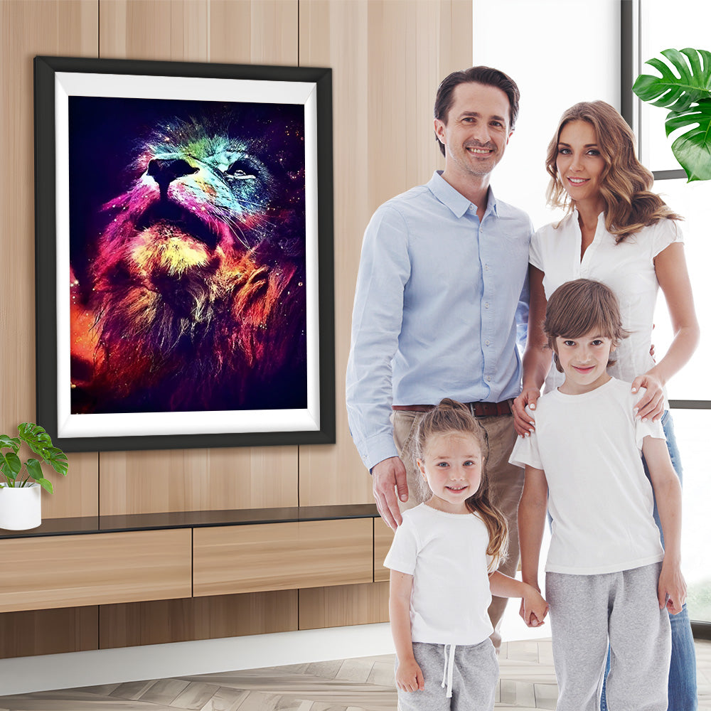 Löwe und Sternenhimmel Diamond Painting