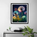 Löwenzahn bei Nacht Diamond Painting