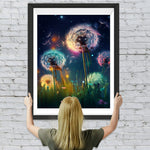 Löwenzahn bei Nacht Diamond Painting