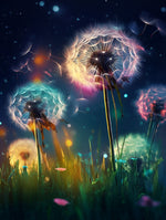 Löwenzahn bei Nacht Diamond Painting