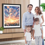 Löwenzahn und Sonnenuntergang Diamond Painting