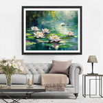 Lotus im Sommerteich Diamond Painting