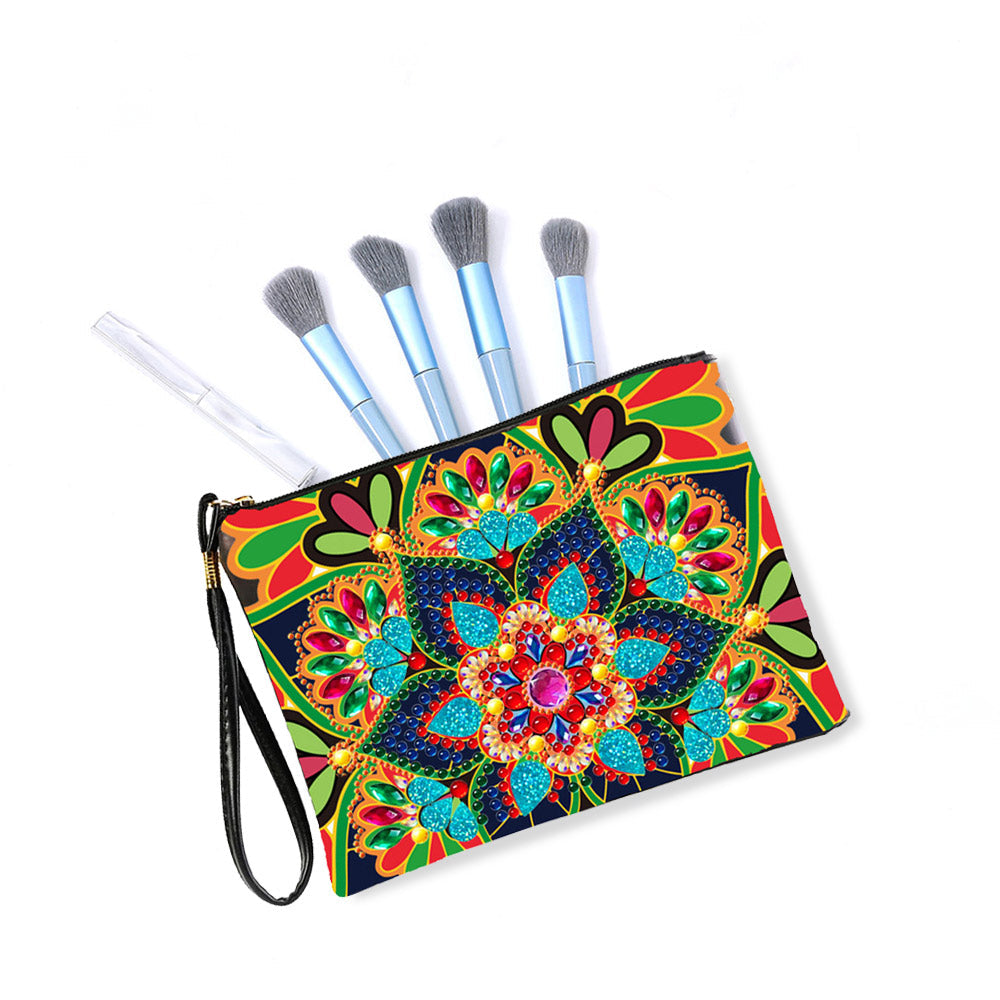 Lotus Mandala Diamond Painting Handgelenktasche