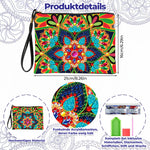 Lotus Mandala Diamond Painting Handgelenktasche