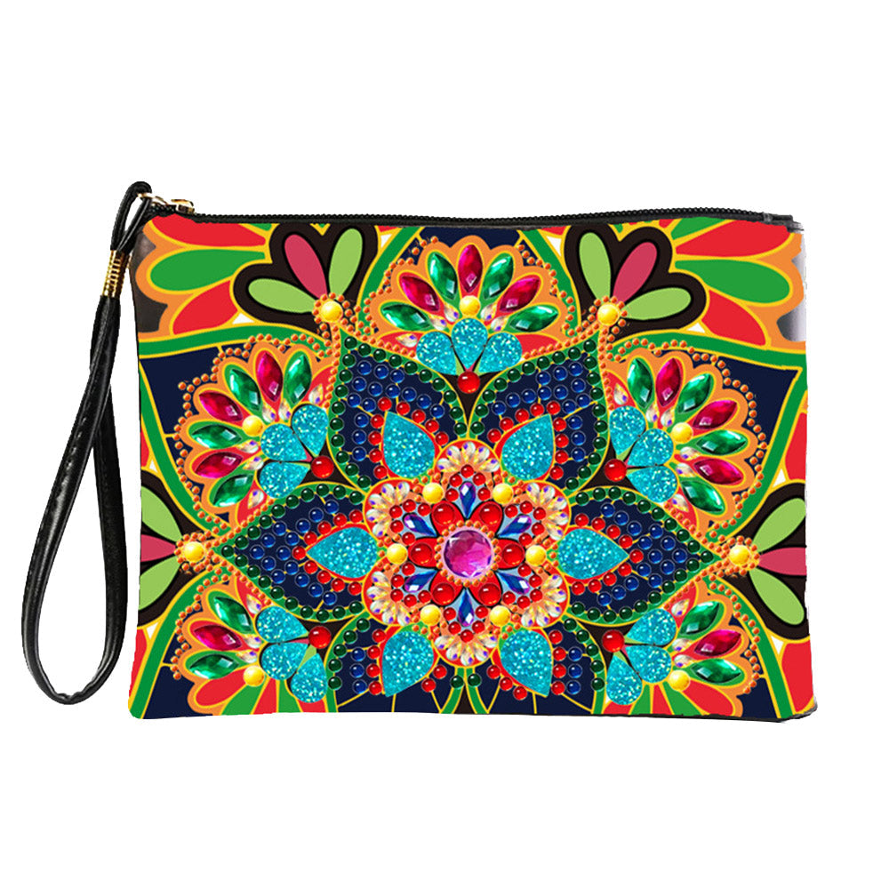 Lotus Mandala Diamond Painting Handgelenktasche