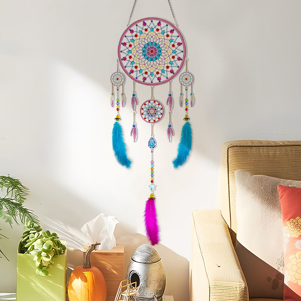 Lotus Mandala Traumfänger 2D flache Hängedekoration Diamond Painting Sets