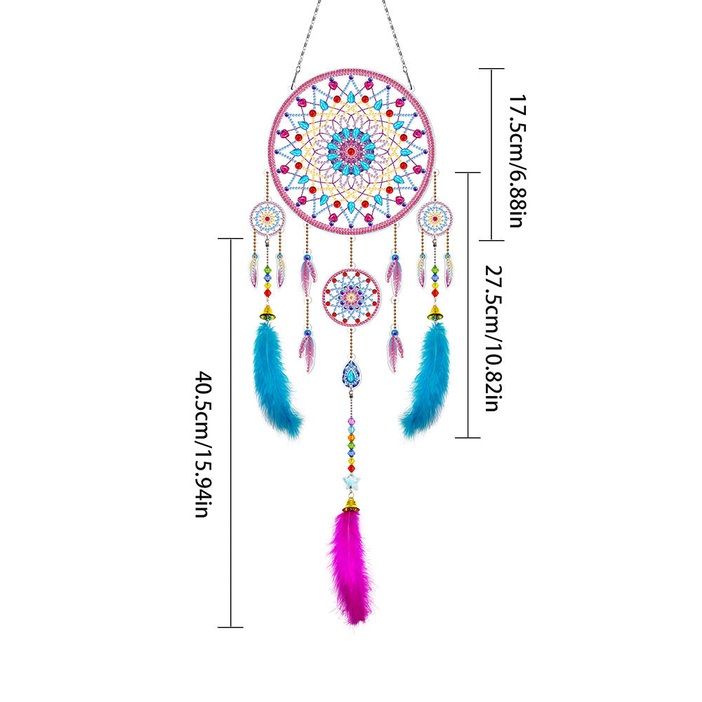 Lotus Mandala Traumfänger 2D flache Hängedekoration Diamond Painting Sets