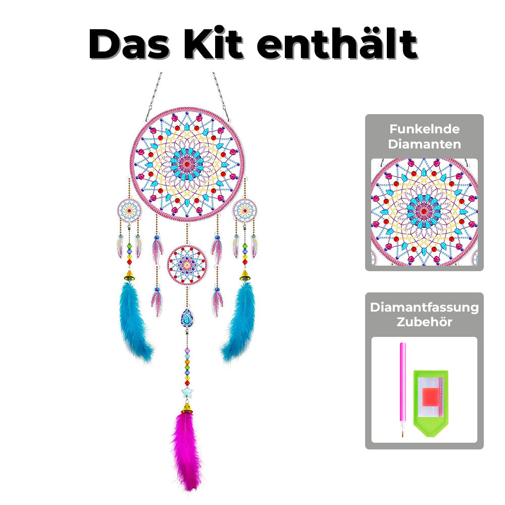 Lotus Mandala Traumfänger 2D flache Hängedekoration Diamond Painting Sets