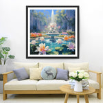 Lotus-Teichbrunnen Diamond Painting