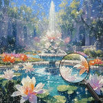 Lotus-Teichbrunnen Diamond Painting