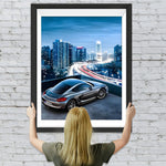 Luxusauto in der Stadt Diamond Painting