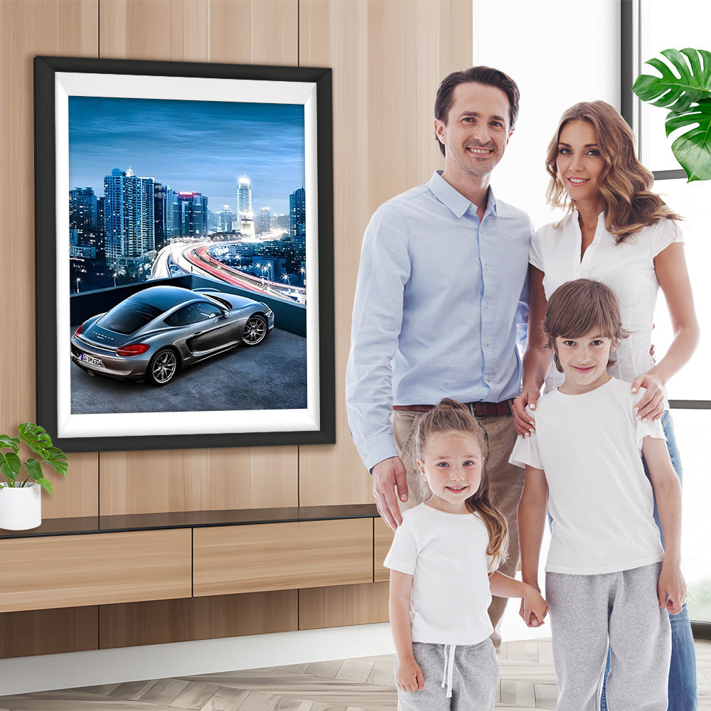 Luxusauto in der Stadt Diamond Painting