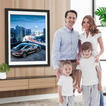 Luxusauto in der Stadt Diamond Painting