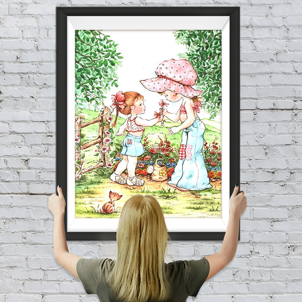 Mädchen im Frühling Diamond Painting