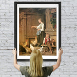 Mädchen und Hühner Diamond Painting