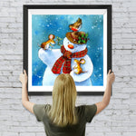 Mäuse Weihnachtsschneemann Diamond Painting