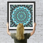 Magisches grünes Mandala Diamond Painting