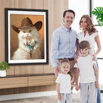 Maine Katze mit Hut Diamond Painting