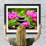 Malaienblumen und Kieselsteine Diamond Painting