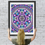 Mandala mit blau-lila Mustern Diamond Painting