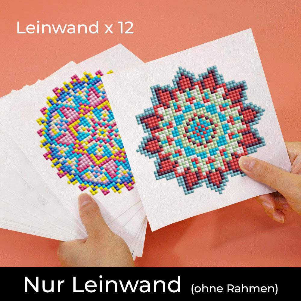 Mandala-Serie 12 Stück - Mini Diamond Painting Set