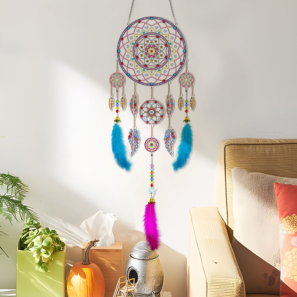 Mandala Traumfänger 2D flache Hängedekoration Diamond Painting Sets