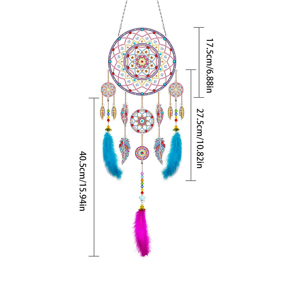 Mandala Traumfänger 2D flache Hängedekoration Diamond Painting Sets