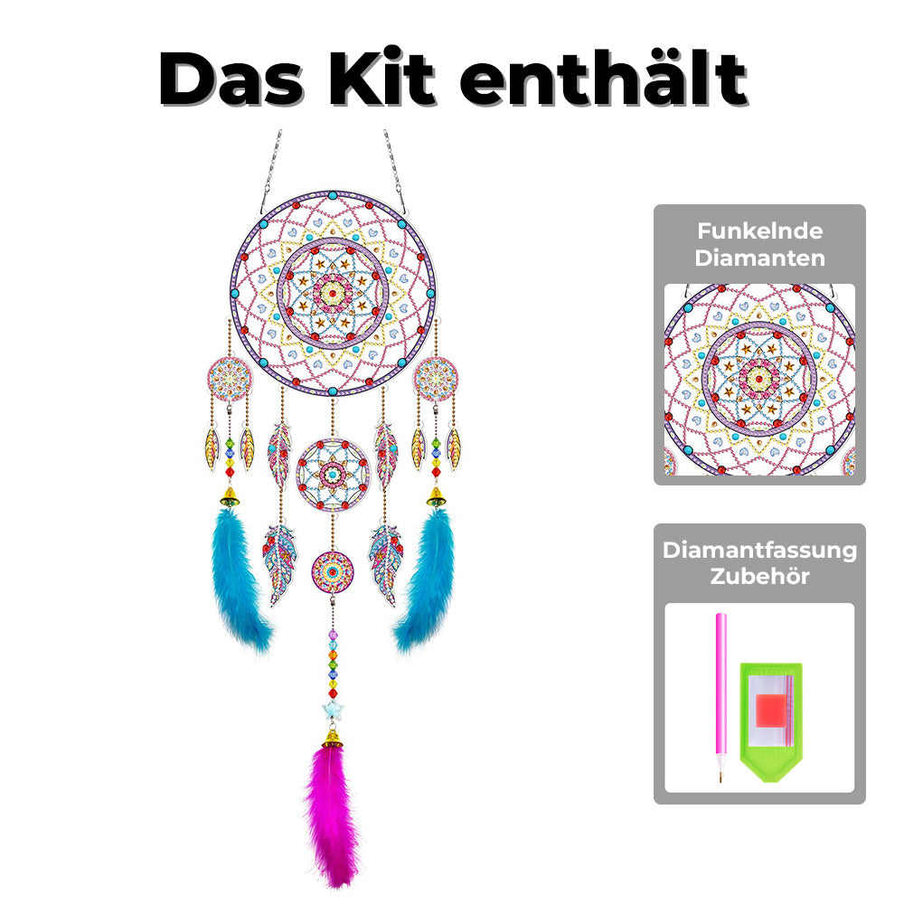Mandala Traumfänger 2D flache Hängedekoration Diamond Painting Sets
