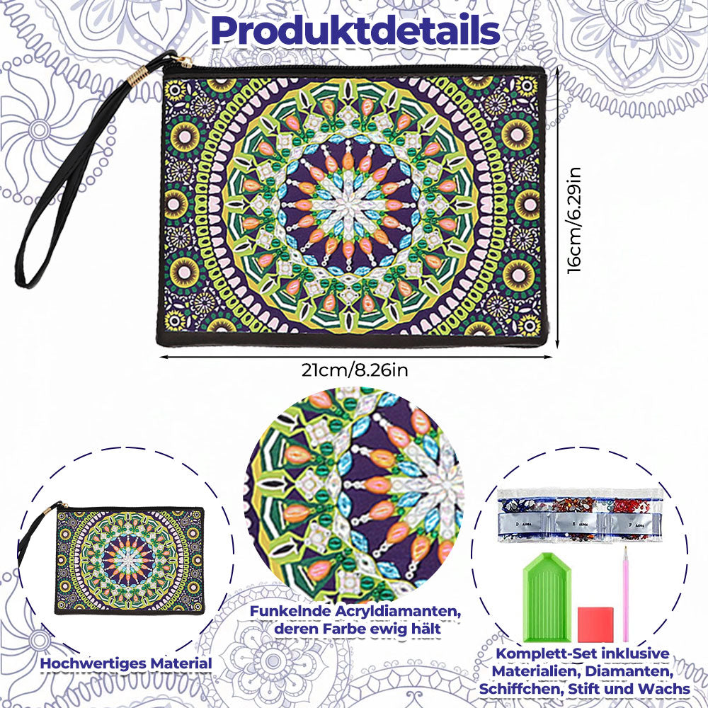 Mandala zum Thema Sommer Diamond Painting Handgelenktasche