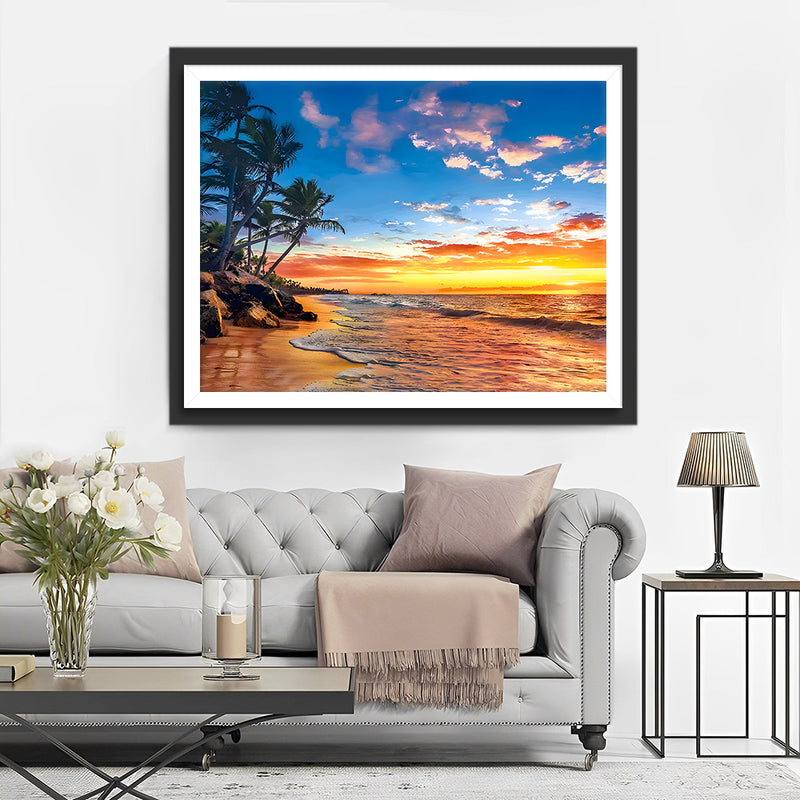 Meer bei Sonnenuntergang Diamond Painting