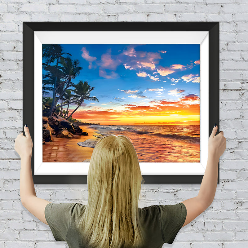 Meer bei Sonnenuntergang Diamond Painting