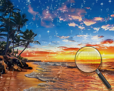 Meer bei Sonnenuntergang Diamond Painting