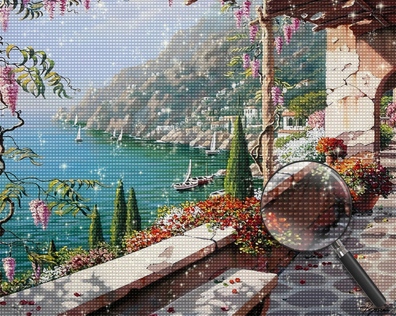 Meer und Berge Diamond Painting