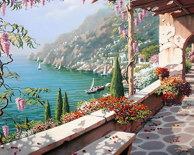 Meer und Berge Diamond Painting
