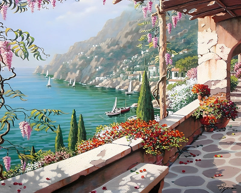 Meer und Berge Diamond Painting