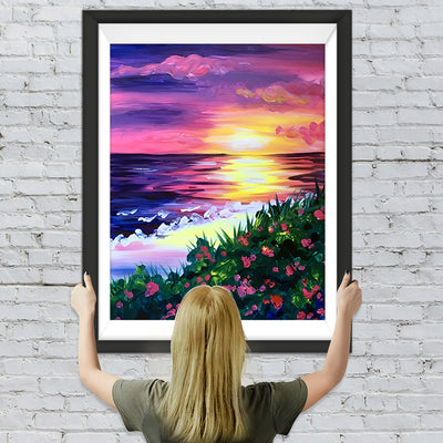 Meer und Blumen Diamond Painting