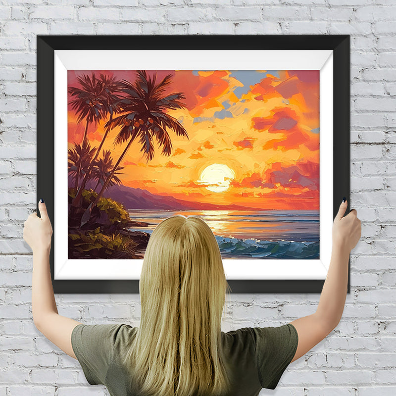 Meer und Sonnenuntergang Diamond Painting