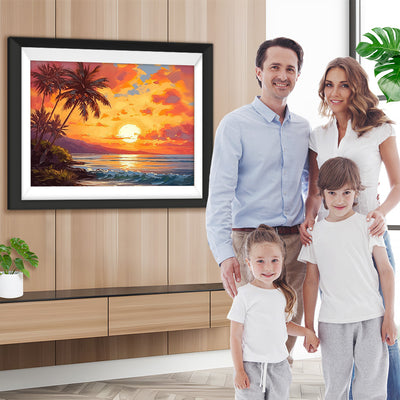 Meer und Sonnenuntergang Diamond Painting
