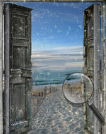 Meer und Strand vor dem Fenster Diamond Painting