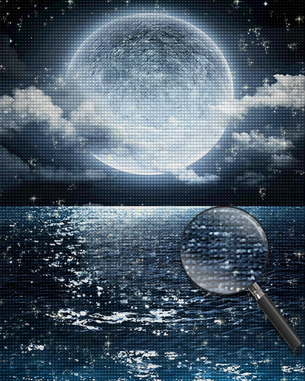 Meer und Vollmond Diamond Painting