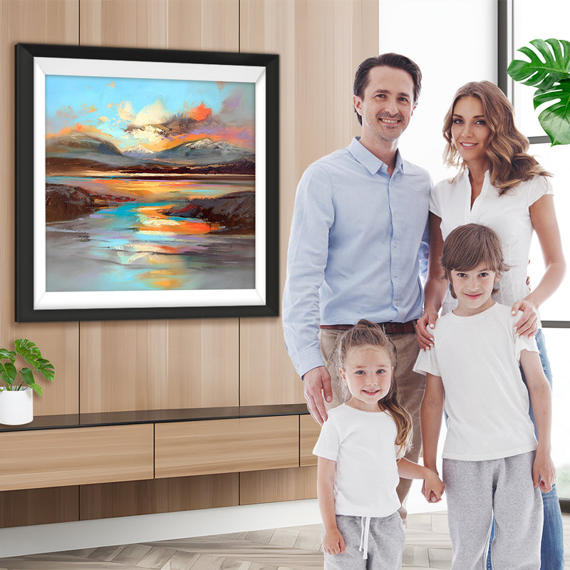 Meer und Wolken in den Bergen Diamond Painting