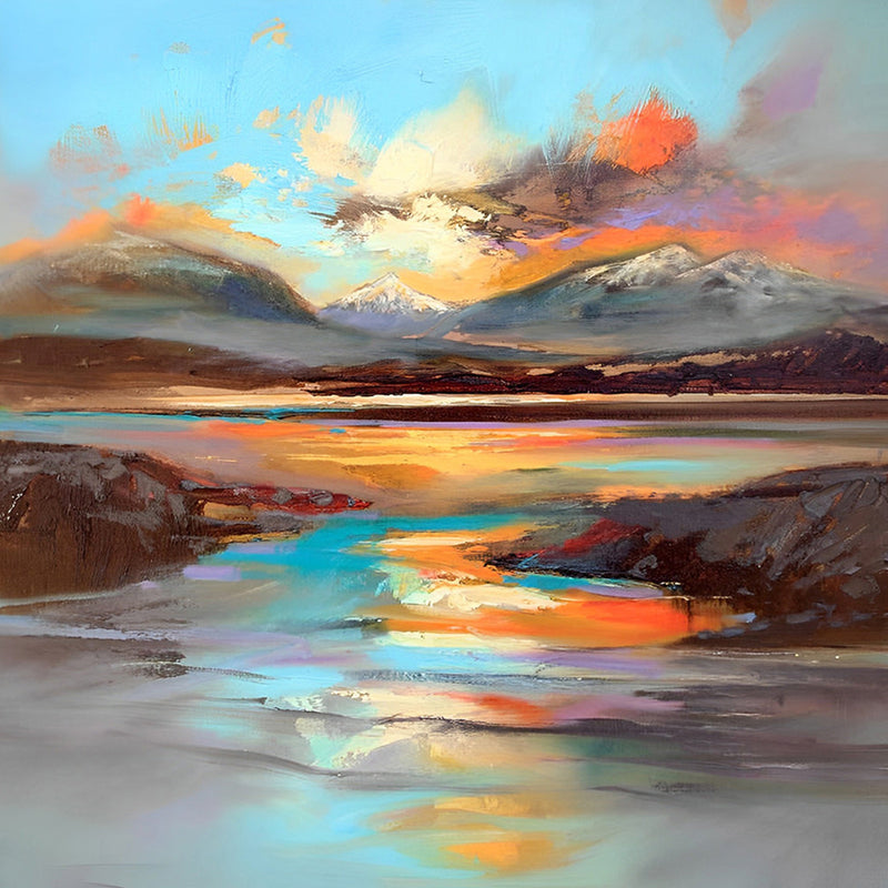 Meer und Wolken in den Bergen Diamond Painting
