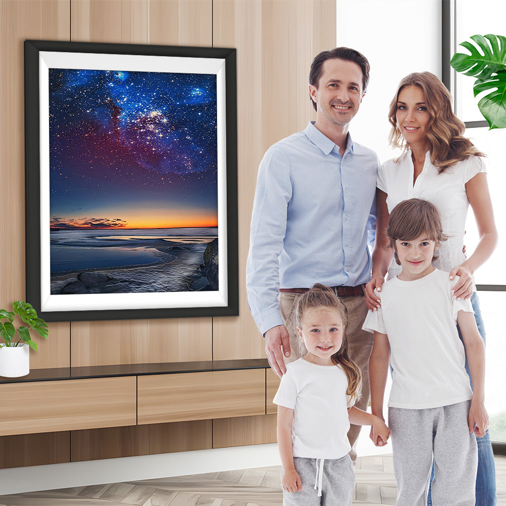 Meer unter dem Sternenhimmel Diamond Painting