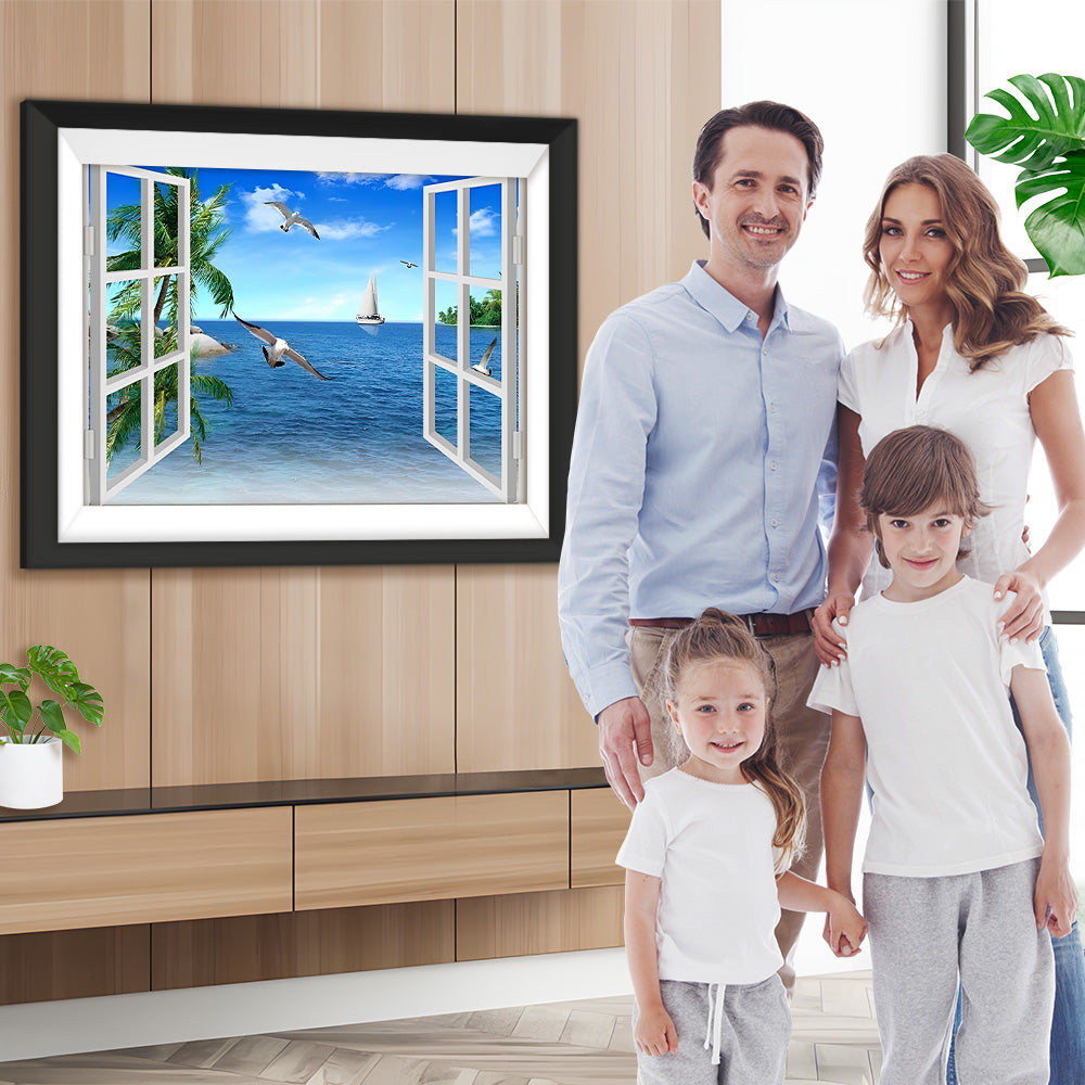 Meer vor dem Fenster Diamond Painting