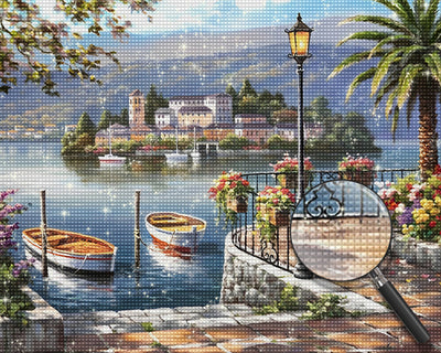 Meeresboote im Frühling Diamond Painting