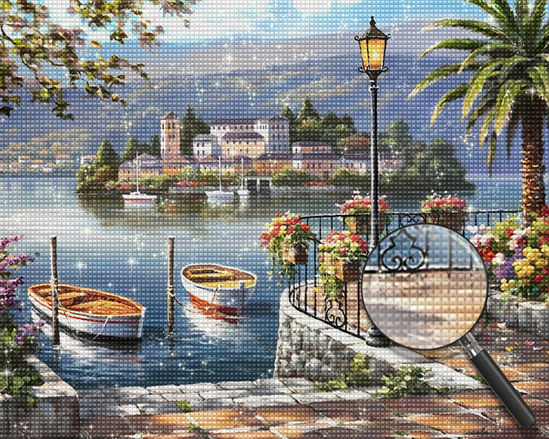 Meeresboote im Frühling Diamond Painting