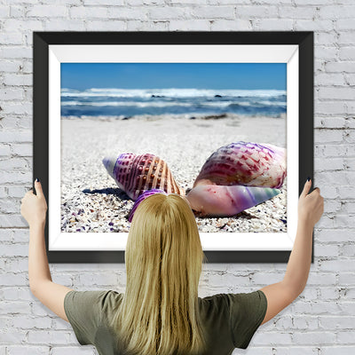 Meeresschnecke am Strand Diamond Painting