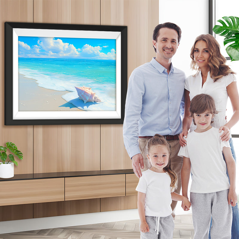 Meeresschnecke am Strand Diamond Painting